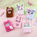 Compact size Bunny plush diary Fluffy  packaging Kawaii design Cartoon notebook Multiple colors Soft material Portable notepad for School Office Daily planning Writing journal Gift idea. 
