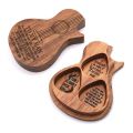 Wooden Guitar Picks Case Plectrum Box Wood Guitar Pick Box for Guitar Picks Storage,for Jazz/Guitar/Ukulele/Bass. 