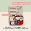 Waterproof Makeup Storage Bag with Pouch 2 in 1 | Makeup Brushes Bag & Toiletries Organizers with Full of Storage | Cosmetic Brush Kit | Make Up Bags Pouch with Zipper For Travelling | Multipurpose Traveling Cosmetic Bags for Women Beauty Bag. 