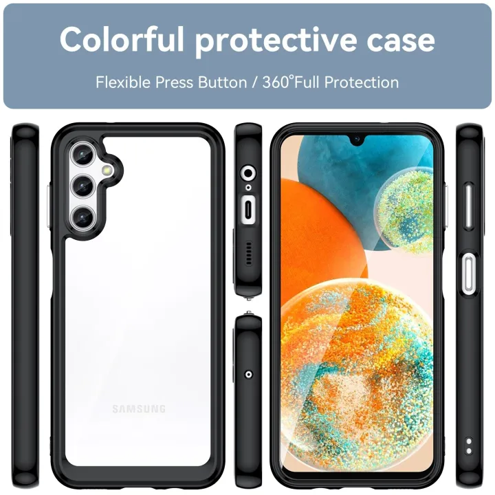 xprmy%20for%20Samsung%20Galaxy%20A14%205G%20Case%20Shockproof%20Candy%20Silicone%20Soft%20TPU%20Back%20PC%20Protective%20Phone%20Cover%20-%20Image%203