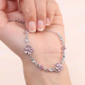 Elegant Flowers Bracelet For Women Y2K Sweet Girls Moon Cherry Blossom Bow Zircon Bracelets Luxury Designer Jewelry Gift. 