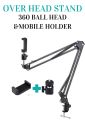 Overhead Tripod  Arm Stand with Mobile Holder for Sketching Drawing Overhead Videos High Qulaity Metal Tripod Scissor Arm Stand for Vlogs Live Youtube Facebook Tiktok. 