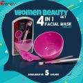 Trendy 4 in 1 Skin Polish Bowl Set And Brush For Facial Skin Polish Kit For Men and Women. 