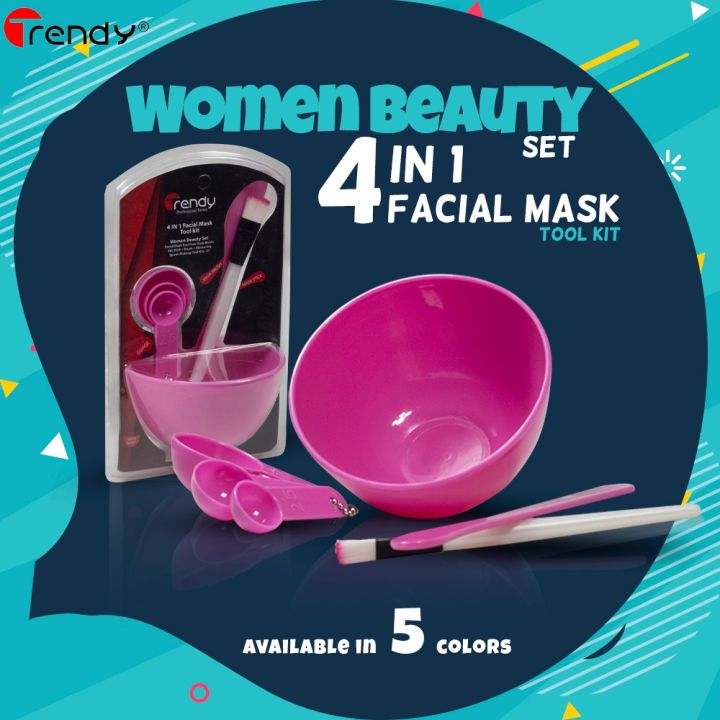 Trendy 4 in 1 Skin Polish Bowl Set And Brush For Facial Skin Polish Kit For Men and Women