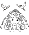 Coloring Books Sofia the first Cartoon Coloring & painting Activity For Kids (Pack of Two). 