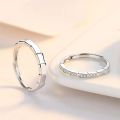 Korean TV drama My Demon Kim You Jung Same Style Zircon Men's and Women's Open Ring Adjustable Gift SONG KANG Couple Rings Fans. 