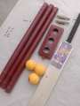 Beginner's Cricket Set for Kids - Wooden Bat for kids , Plastic Wicket, and 3 Premium Grade Balls. 