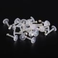 【Hengli jewelry story】25PCS/Lot Zircon monroe Lip Bar Ring Plastic Cartilage Tragus y Girls Piercing Jewelry Anti-allergic. 