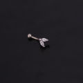 1PC 16G New Flower Stainless Steel IBall Eyebrow Piercing Curved Barbell Lip Ring Snug Daith Helix Rook Earring. 