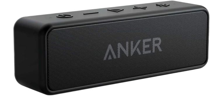 Anker Soundcore 2 Portable Bluetooth Speaker with 12W Stereo Sound, Bluetooth 5, Bassup, IPX7 Waterproof, 24-Hour Playtime
