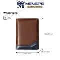 MENSPE Men Wallet RFID Card Case Safety Card Holder RFID Blocking PU Leather Wallet Card Holder Coin Wallet Document Organizer Card Case with Zipper. 