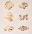 Premium Luxury Gold-Plated Zircon Ring for Women – Elegant Attractive Engagement & Party Ring. 