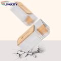 Transparent Tissue Box Wooden Cover Tissue Box Holder with Remote Control Storage for Kitchen Living Room Transparent Container Tissue Box with Round Opening. 