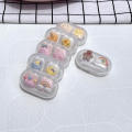 Cute Design contact lens case Fashionable Travel-Friendly Small Size contact case Durable Material Fresh contact cases for On-the-Go Daily Use Contact Lens Users Hygiene Maintenance Eye Care. 