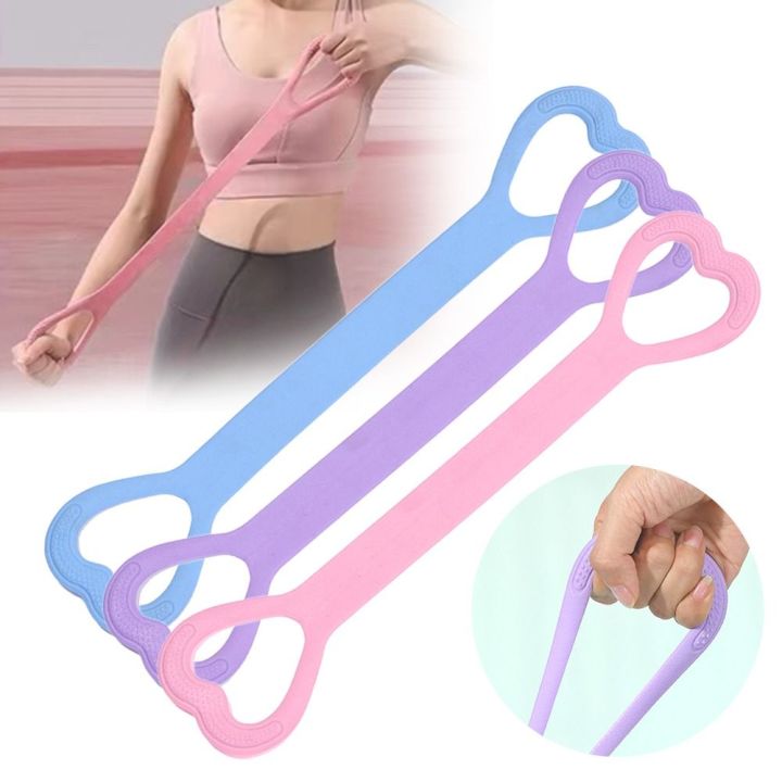 8 Pullers 8-Figure Stretcher Yoga Pilateselastic Band Elastic Rope Arm Back Shoulder Exercise Yoga Stretching Fitness Band Home Fitness Equipment Bodybuilding Resistance Strap Tension Rope Exercise Room