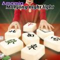 Eye-friendly Night Light Mahjong Shaped Led Night Lamp Soft Rechargeable Bedside Light for Decoration Night Light. 