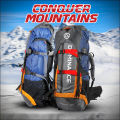 Dominance 60-L Men Travel Backpack 60 Liter Trekking Backpack Bag for men travelling and hiking bag, Hiking Backpack Gym Bag Grey & Black Travel Bag  Weekend Luggage Tour Bag,Backpack Bag for Men Women,Travel Bag. 