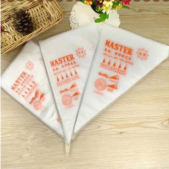 100pcs Food Grade Plastic Icing Piping Bags Pastry Fondant Cake Decorating Bag Tool