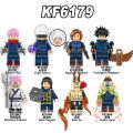 Chainsaw Man Attack on Titan Jujutsu Kaisen Minifigures Lego Building Blocks Denji/Eren/Mikasa/Yuji Figures Toys. 