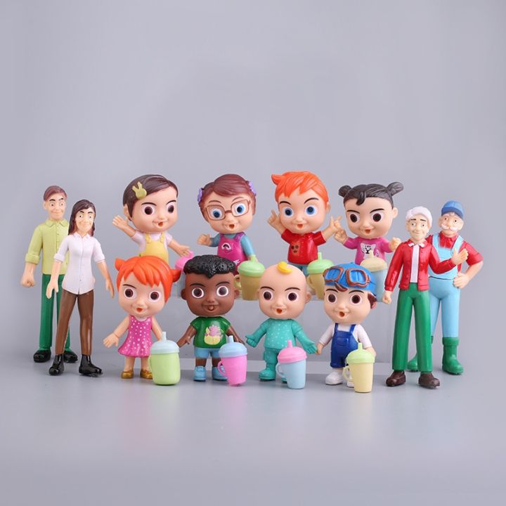 Anime Cocomelon Toy Pvc Model Dolls Cocomelon Toys Kids Baby 12pcs/set