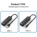 USB 3.0 Hub (4-Port) – High-Speed 5Gbps Type-C Multiport Splitter Adapter for Laptop & PC (TREQA USB-15). 