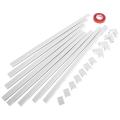 One-Cord Channel Cable Concealer - CMC-03 Cord Cover Wall Cable Management System - 125 Inch Cable Hider Raceway Kit. 