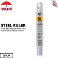 WBM Steel Ruler 9 Inches (1 Pcs) - scale for school - scale stationary - plastic scale for school. 