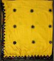 Sindhi/ balochi embroidered large size original karhai handmade yellow chadar for ladies. 