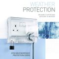 Clopal IP55 Weatherproof Socket Protection Cover Transparent with Lock Option. 