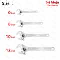 Adjustable Wrench - Sizes 6 Inch , 8 inch , 10 inch , 12 inch Adjustable Spanner Wrench Wide Jaw Opening Spannar DIY Drop Forged Heat Treated Opener Spanar. 