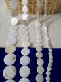 3, 4, 7, 11, 12, 15, 25pcs Natural Flat Round White Mother of Pearl Sea Shell Beads for Crafting - DIY Crafting Elegant Jewelry Making Supplies. 