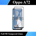 Oppo A72 Full Black 9D/5D/10D/11D/6D Tempered Glass Screen Protector Edge to Edge Full Glue Premium Quality Film For A72. 
