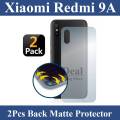 2Pcs Xiaomi Redmi 9A Back Matte Protector Soft Skin Sheet Soft Film Protection For Xiaomi Redmi 9A. 