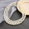 Wholesale High Quality Real Fresh Water Pearl Necklace Mens Stainless Steel Natural Freshwater Pearl Choker Pearl Necklace. 