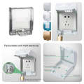Clopal Waterproof Wall Socket Switch Board Cover Protector, Child Proof Safety Cover for Outlets. 
