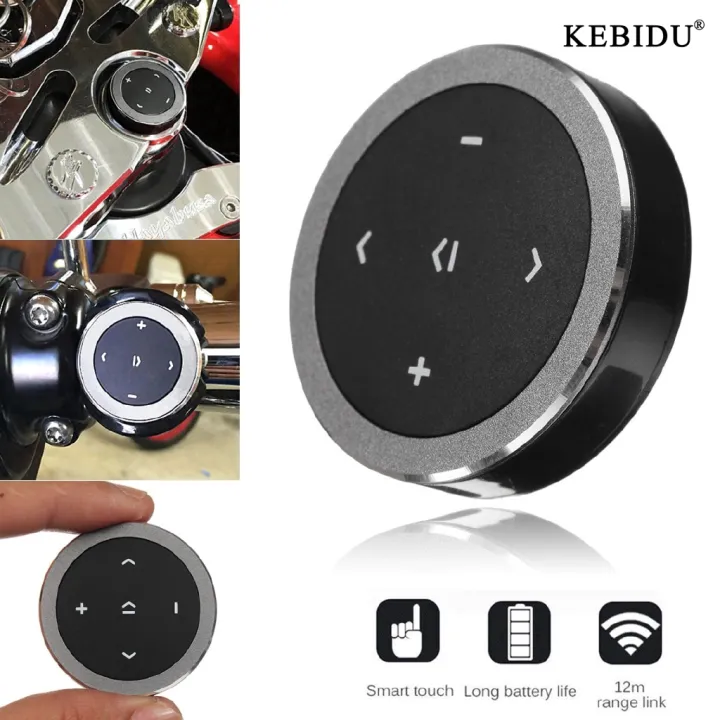 Nax-3c%20Kebidu%20Bluetooth%20Steering%20Wheel%20Remote%20Control%20Wireless%20Mp3%20Music%20Media%20Player%20For%20Android%20Ios%20Smartphone%20Car%20Button%20Control%20Kit%20-%20Black%20Color%20-%20Image%202