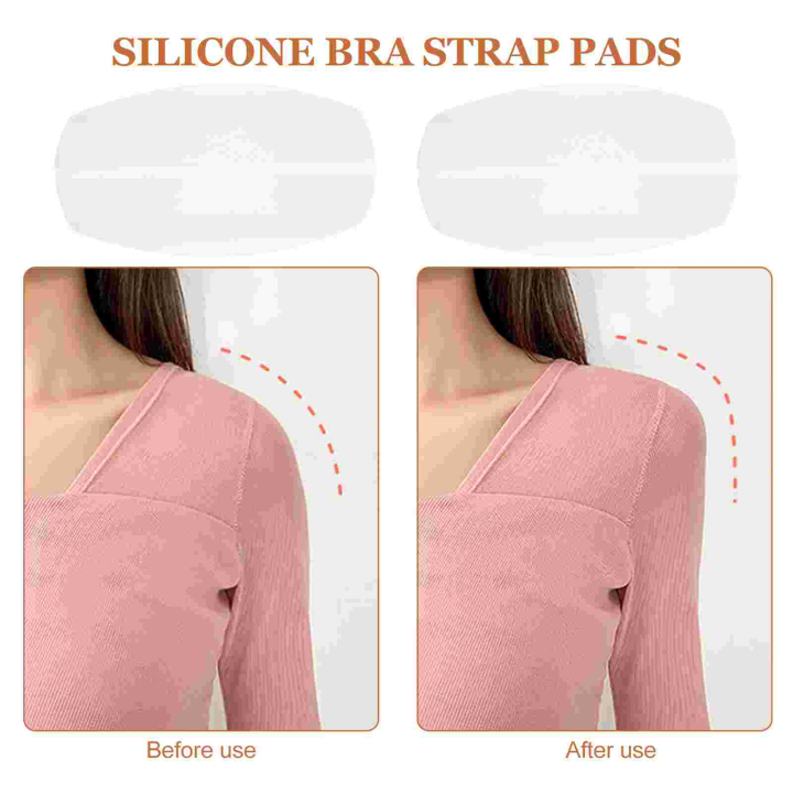 2 Pcs Anti-slip Shoulder Pad Silicone Strap Cushions Stress Reliever Non Pads