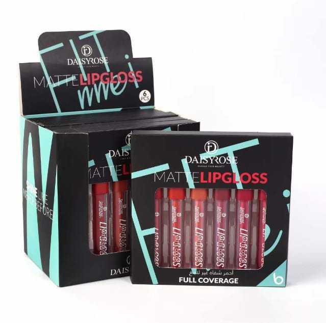 DAISY ROSE matt color full coverage lip glose 6pcs pack