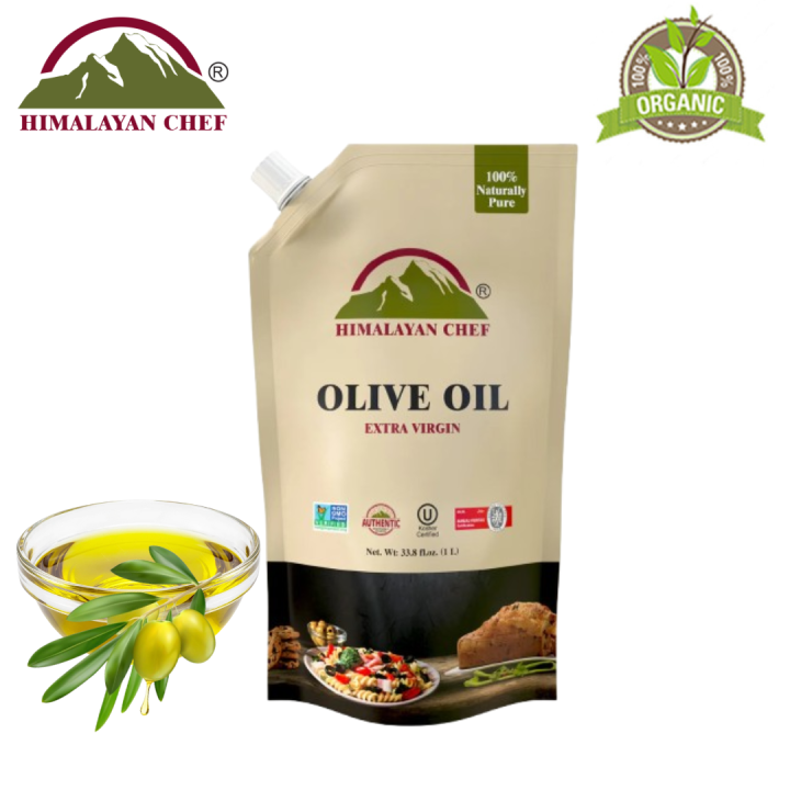 Himalayan Chef – Pure Olive Oil for Cooking 1 Liter Extra Virgin | High-Quality Olive Cooking Oil