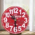 Vintage Wooden desk Clock Shabby Chic Rustic Kitchen Home. 