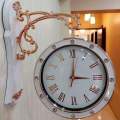 Modern Luxury Double Sided Clock hanging Living Room Silent two-way clock Fancy And Attractive Wall Clock For Home Interior restaurant wall hanging quartz clock and Decor High Quality Beautiful Wall Clock. 