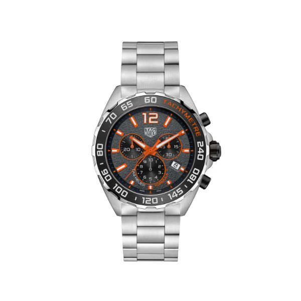 Tag Heuer Formula Silver Stainless Steel Grey Dial Chronograph