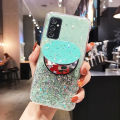 For Samsung Galaxy A13 5G Shiny Ring Case Glitter Soft Transparent Makeup Mirror Cases for Samsung A13 5G Back Cover Stars Moon Girls. 