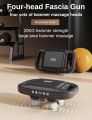 Four  Head Massage Gun Professional Deep Tissue Full Body Massager. 