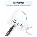 100 Pieces Key Tags 2 Inch Plastic Key Chain Tags with Ruled Blank Transparent Covers and Item Identifiers Easy Install Easy to Use. 