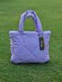 Quilted Tote Handbag Lightweight 31x28cm with Inner Zip Pocket Durable Fabric Casual Shoulder Bag for Daily Use. 