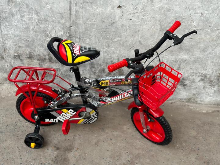 12"%20Inch%20Kids%20Cycle%20With%20Brakes%20Supporting%20Wheels%20&%20Front%20Basket%20%20For%20Unisex%20MultiColors%20-%20Image%204