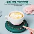 Safdar Mart-1Pc USB Electric Coffee Mug Milk Warmer with LCD Digital Temperature Display Adjustable with Auto Shut Off for Desk Stainless Steel & Glass Cup, PP Milk Bottle, Ceramic Cup Beverage Tea Water, Beverage, Hot Chocolate, Birthday Gift. 