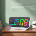 LED Digital Alarm Clock,Large Number,Bold Digit,Snooze,Adjustable Volume,Easy Operation,for Bedroom,Desk White. 