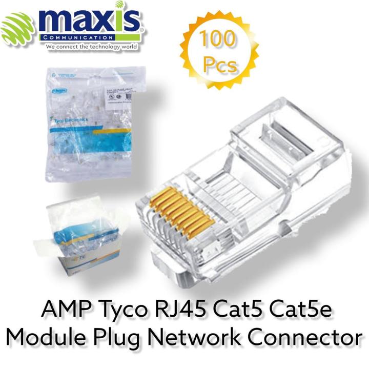 AMP Tyco RJ45 Cat5 Cat5e Modular Plug Network Connector